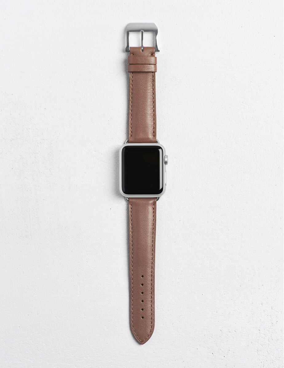Apple Watch® strap smooth calfskin leather|Camille Fournet