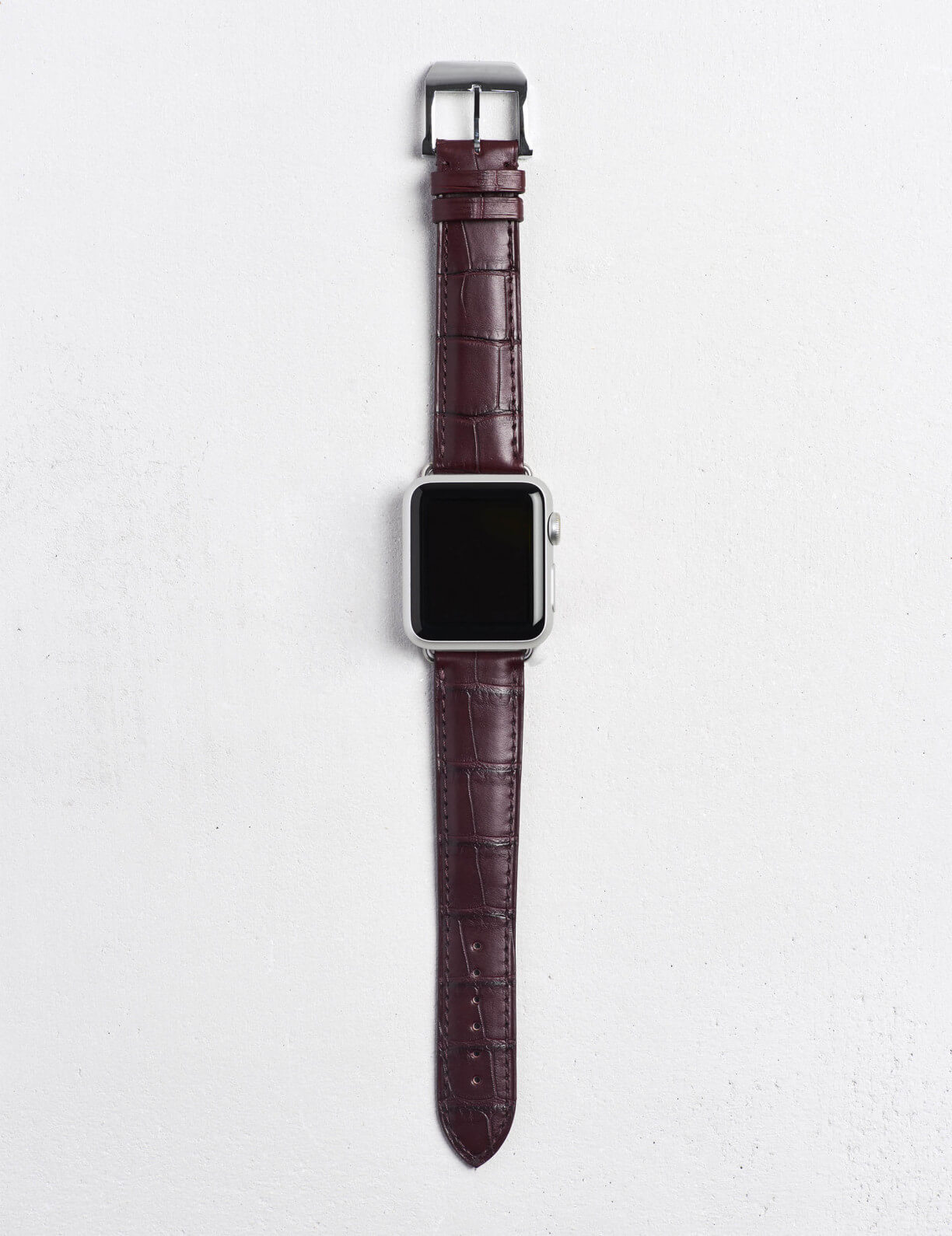 17.04 Bracelet montre Apple Watch® en alligator mat