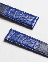 37.01 Bracelet montre en cuir de Veau lisse, alligator