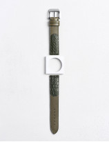 37.01 Duo watch strap in smooth calfskin and alligator