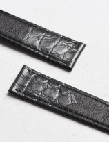 37.02 Bracelet montre en cuir de Veau lisse, alligator