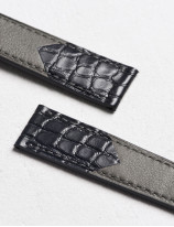37.02 Duo watch strap in smooth calfskin and alligator