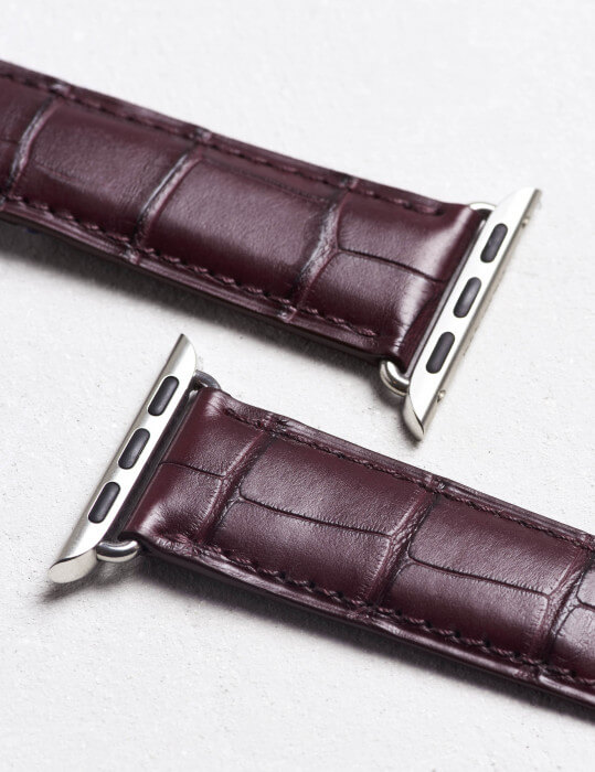 burgundy watch strap