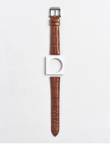 Matte square-scale alligator leather watch strap