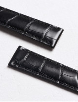 Bracelet de montre en cuir d’alligator écailles carrées mat