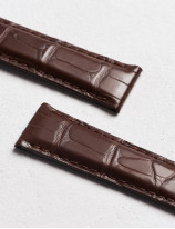 Matte square-scale alligator leather watch strap