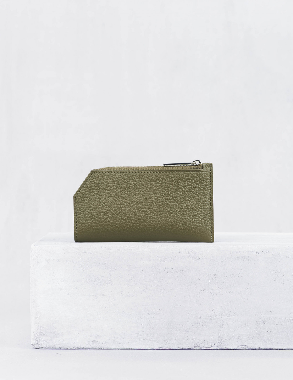 Porte-clés en pochette zippé en cuir