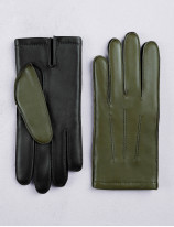 Men's saddle-stitched touchscreen gloves