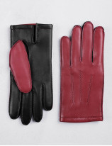 16.05 Gants tactiles citadin piqué sellier Homme en cuir.