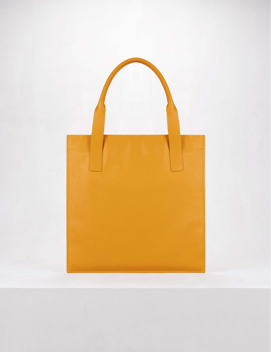 Luxury tote bag in pleated leather for women Camille Fournet