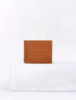 21.15 Money clip bifold wallet in alligator and smooth calfskin