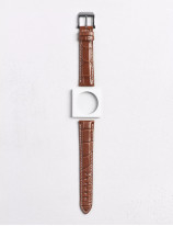 17.02 Leather watch strap in alligator