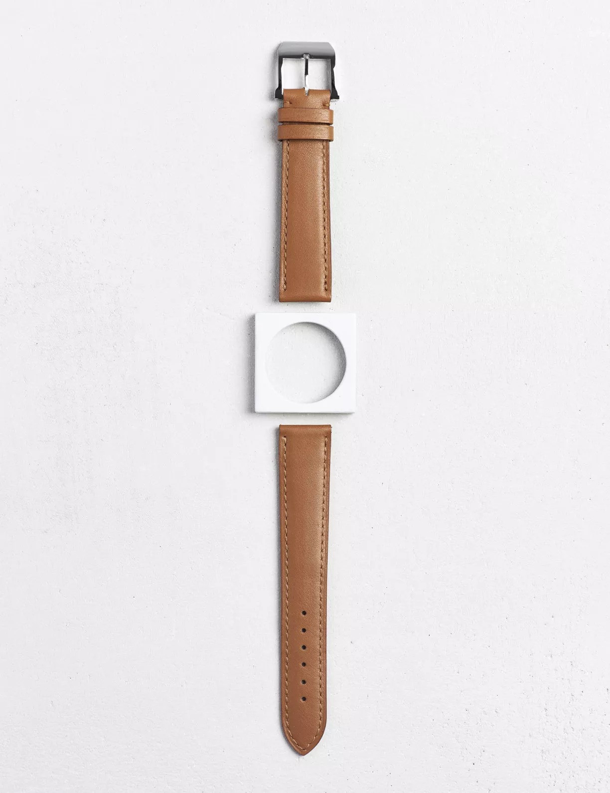 Leather watchstrap in smooth calfskin