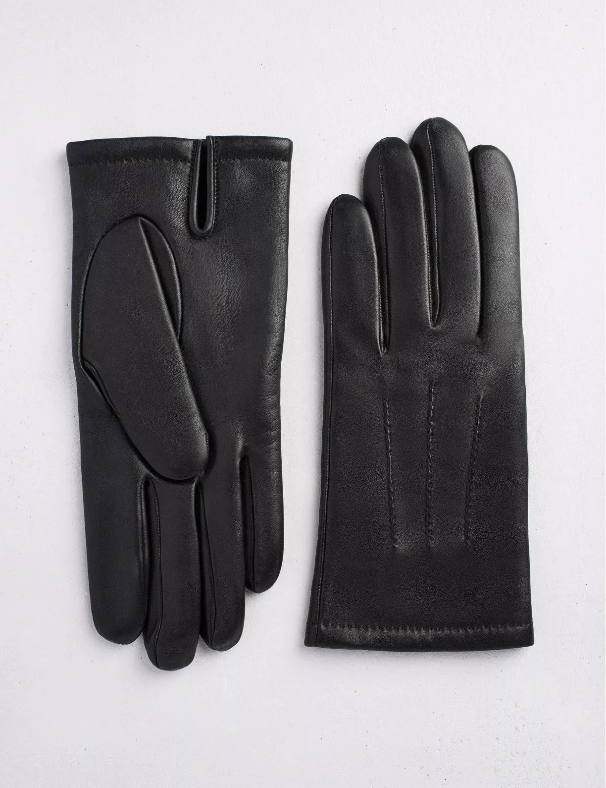 16.06 Gants tactiles citadin piqué sellier Homme en cuir