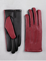 16.06 Gants tactiles citadin piqué sellier Homme en cuir