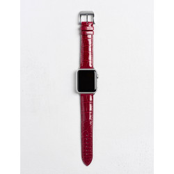 Camille Fourner apple watch 40mm黒レザーベルト Apple Watch® strap shiny alligator leather|Camille Fournet