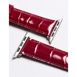 Apple Watch® strap shiny alligator leather|Camille Fournet