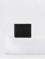 21.15 Money clip bifold wallet in lizard and smooth calfskin