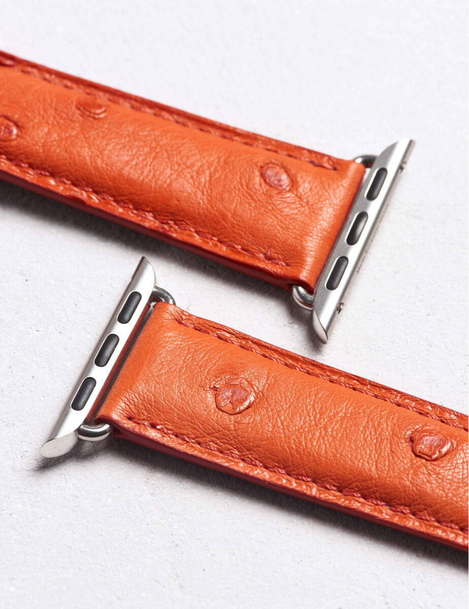 Luxury Apple Watch® strap ostrich leather|Camille Fournet