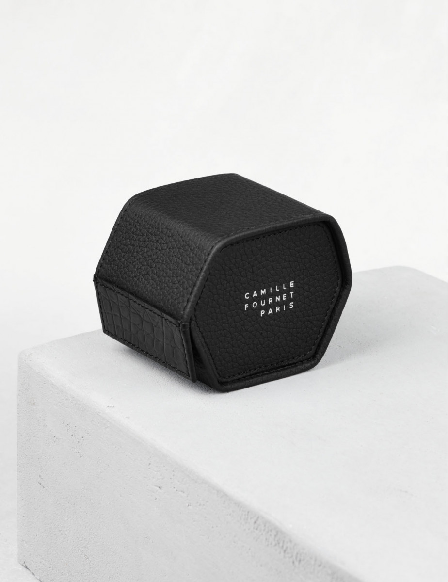 Camille Fournet 黒 ケース Small bull calf and alligator watch case | Camille Fournet