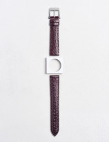 Bracelet de montre en cuir d'alligator écailles rondes mat