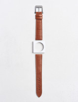 Bracelet de montre en cuir d'alligator écailles carrées mat