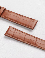 Bracelet de montre en cuir d'alligator écailles carrées mat