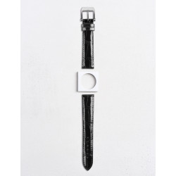 Leather watchstrap in shiny alligator square scales | Camille Fournet