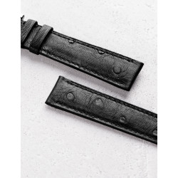 Leather watchstrap in ostrich | Camille Fournet