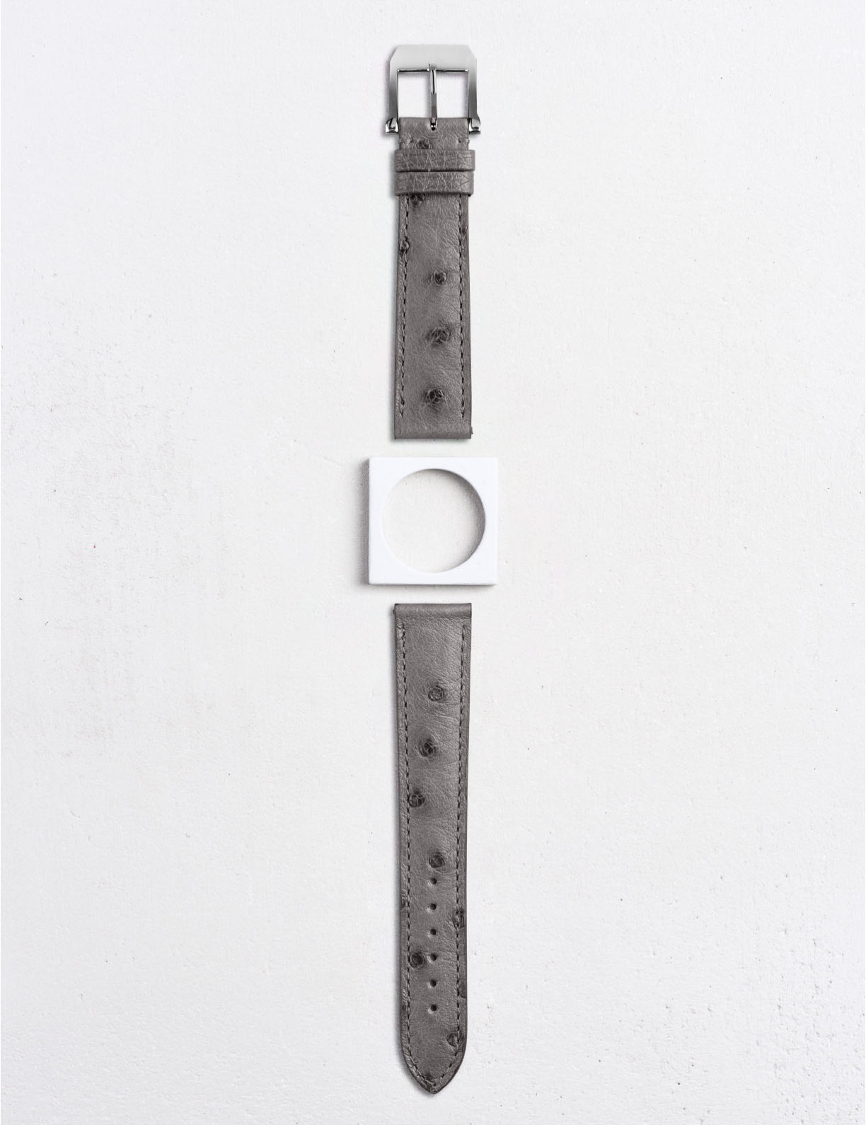 Bracelet de montre en cuir d'autruche