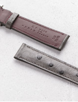 Bracelet de montre en cuir d'autruche