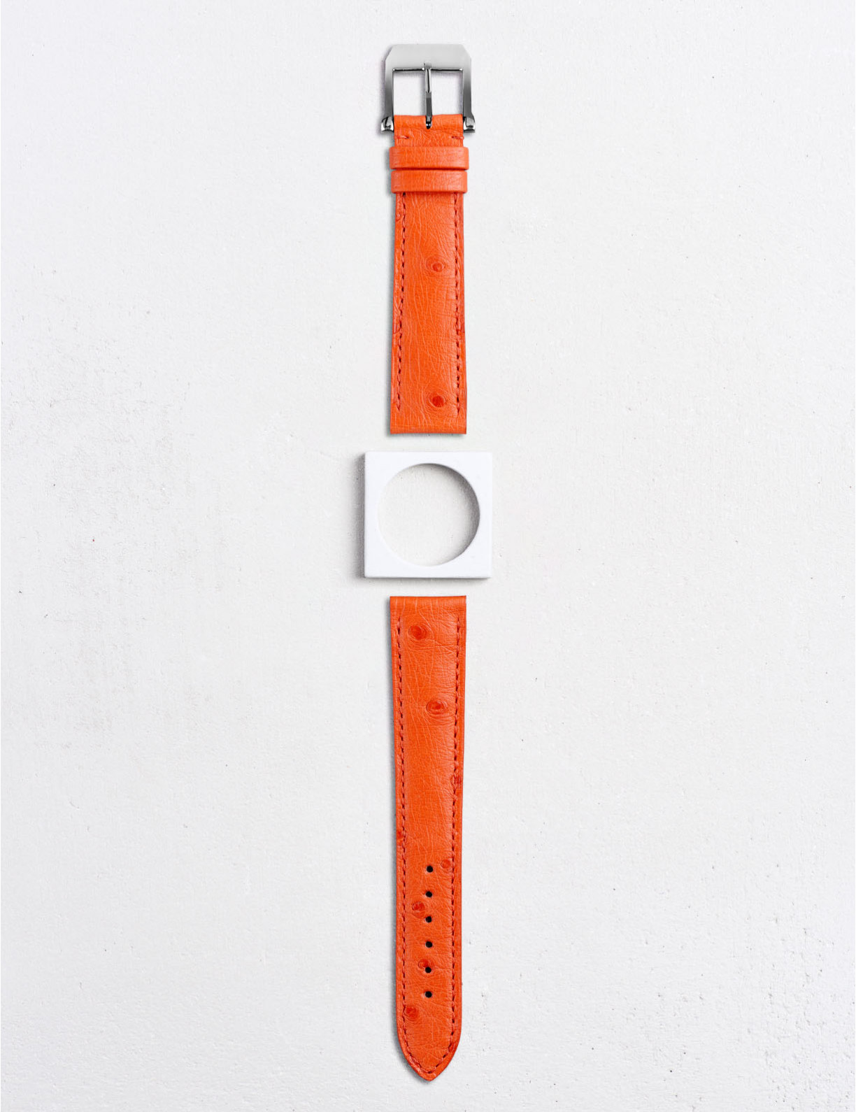 Leather watchstrap in ostrich |Camille Fournet