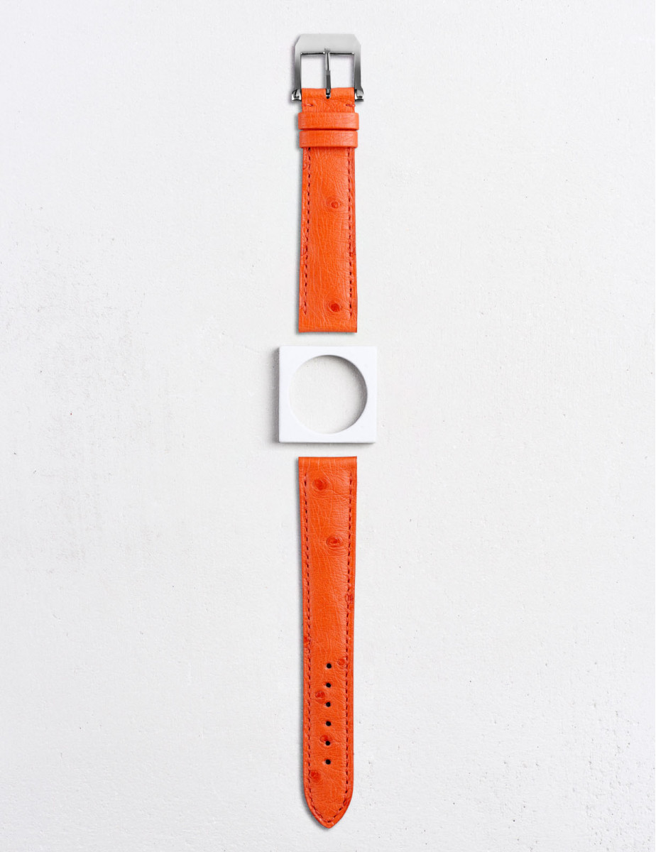 Leather watchstrap in ostrich | Camille Fournet