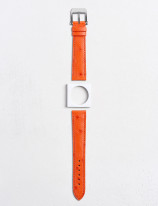 Leather watchstrap in ostrich