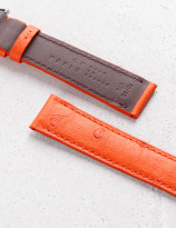 Leather watchstrap in ostrich