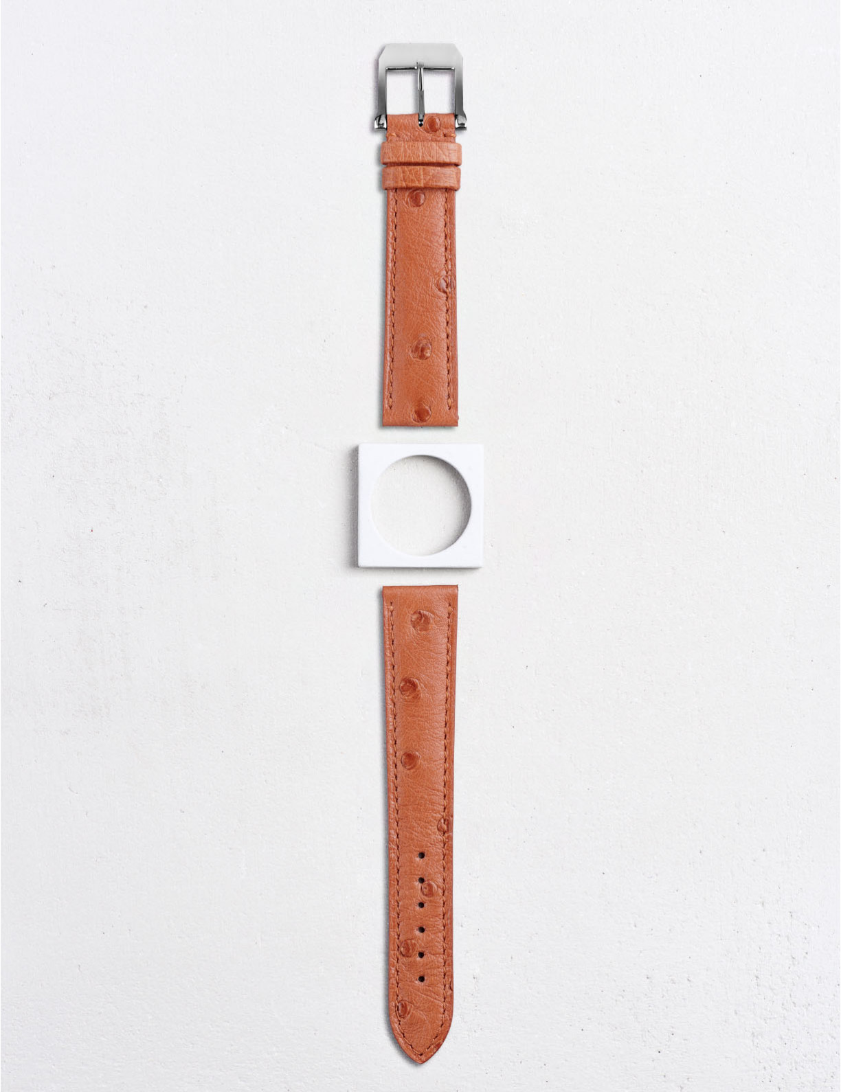Bracelet de montre en cuir d'autruche