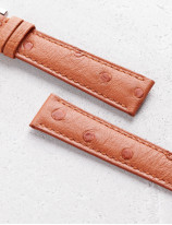 Bracelet de montre en cuir d'autruche