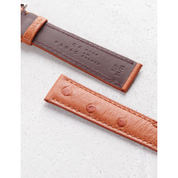 Leather watchstrap in ostrich | Camille Fournet