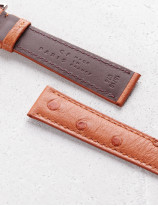 Bracelet de montre en cuir d'autruche