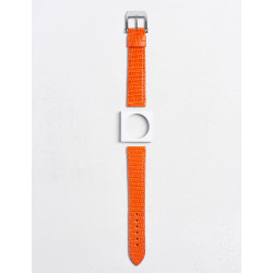 Leather watchstrap in shiny lizard | Camille Fournet
