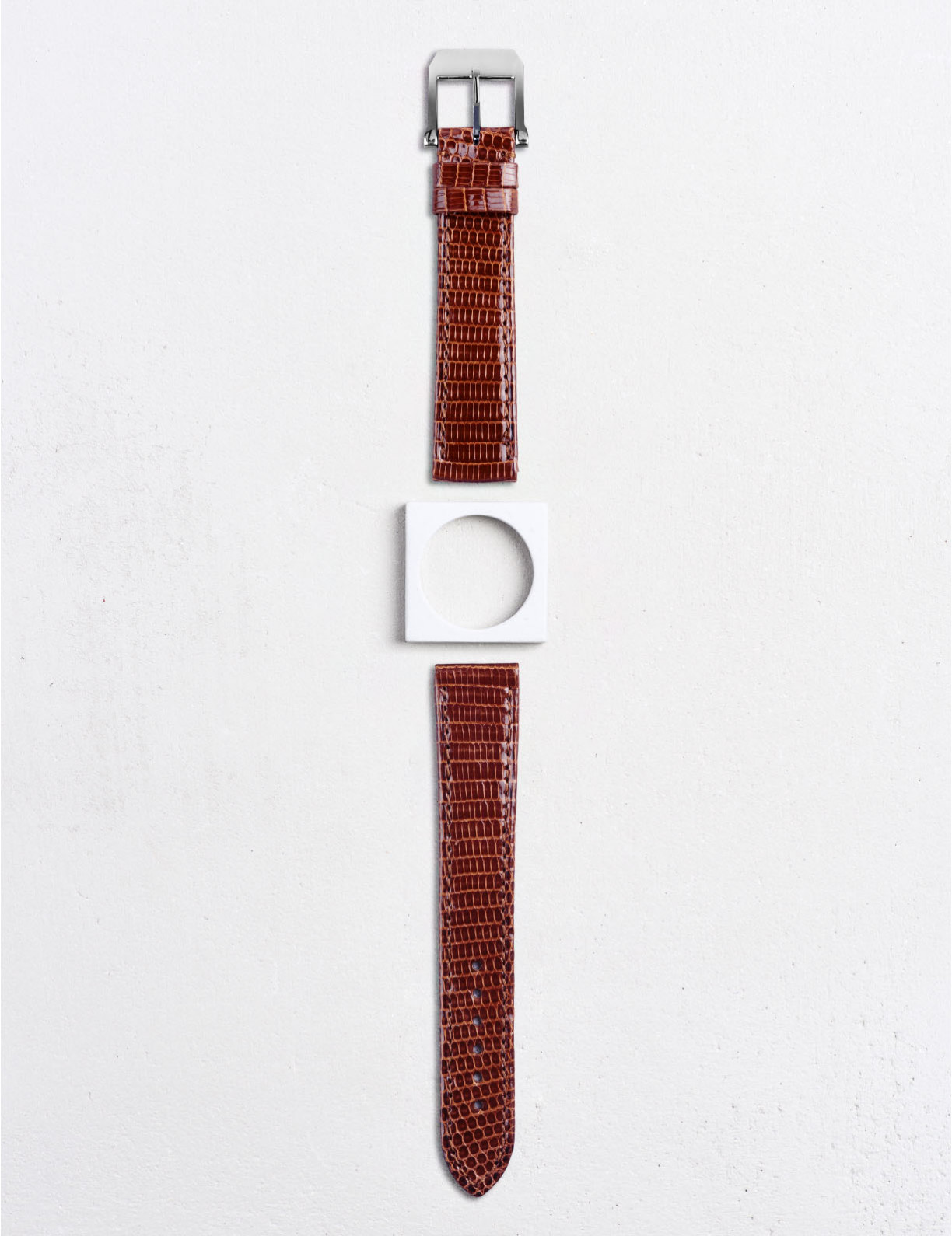Bracelet de montre en cuir de lézard brillant