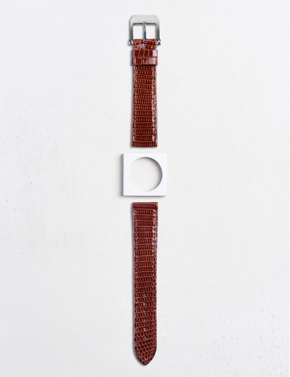 CAMILLE FOURNET PARIS リザード Leather watchstrap in shiny lizard | Camille Fournet