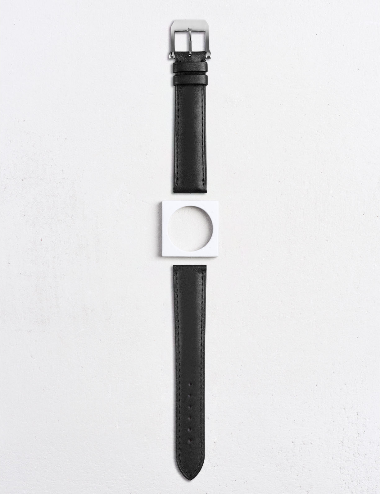 Leather watchstrap in smooth calfskin