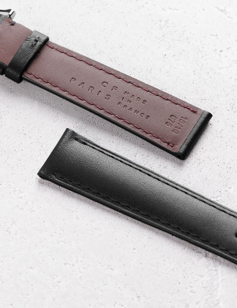 Leather watchstrap in smooth calfskin | Camille Fournet