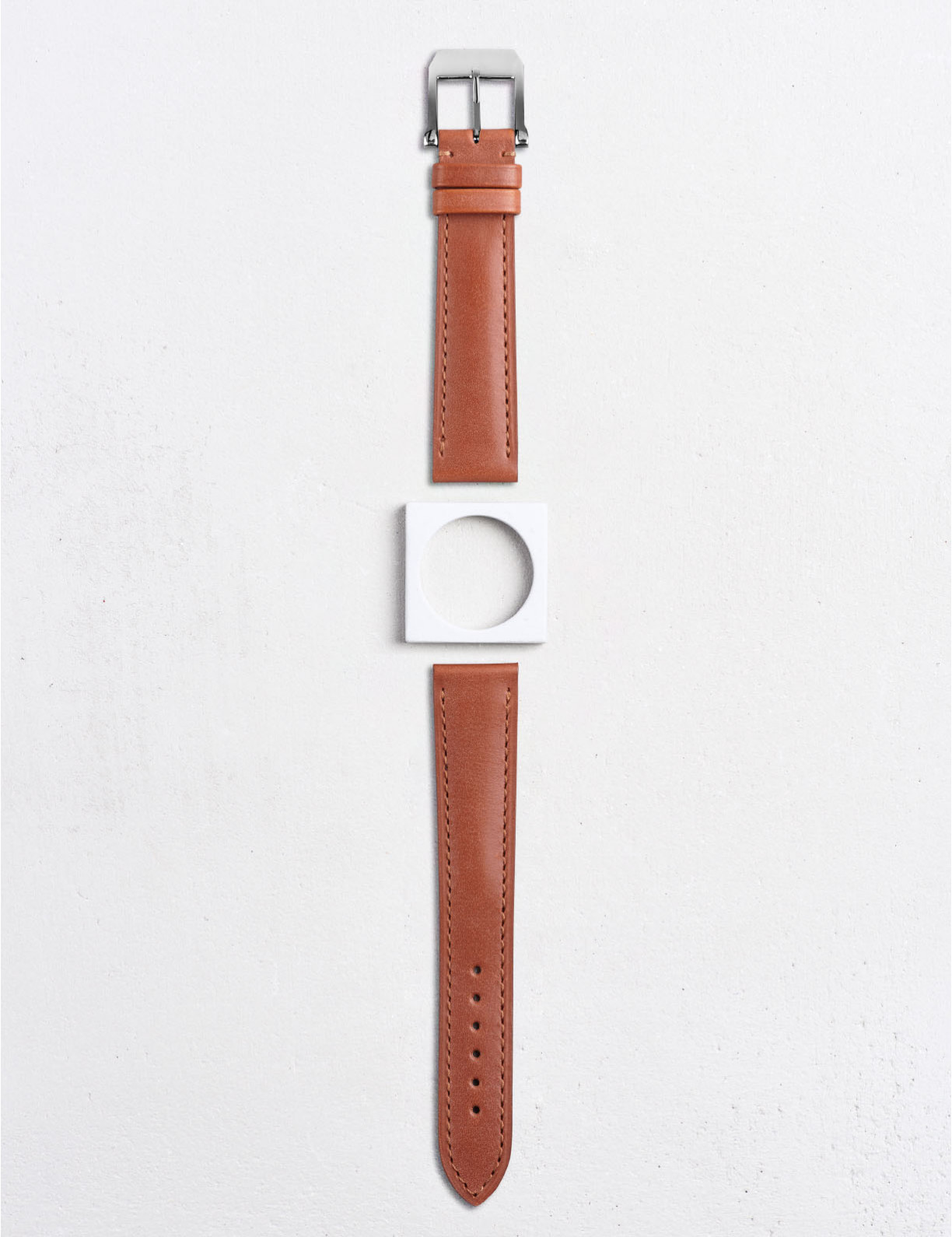Leather watchstrap in smooth calfskin