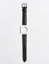 Leather watchstrap in grained calfskin