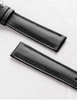 Leather watchstrap in grained calfskin