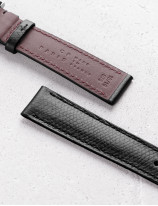 Leather watchstrap in grained calfskin