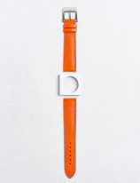 Leather watchstrap in grained calfskin