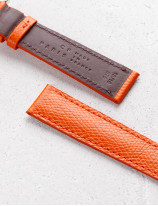 Leather watchstrap in grained calfskin